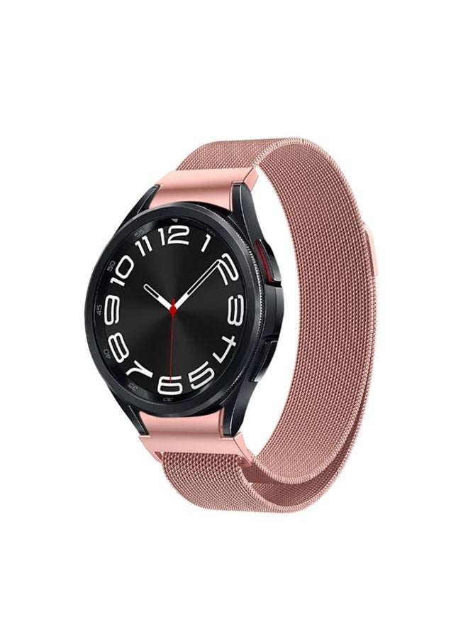 Generic - Replacement Strap For Samsung Galaxy Watch 6 Milanese Metal Watch Band Pink - Image 1
