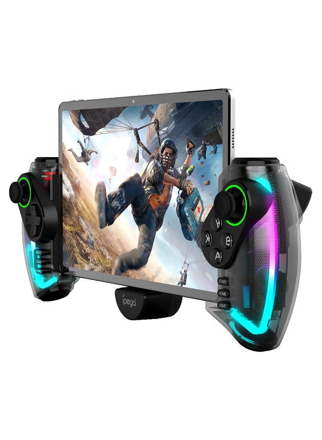 Ipega RGB Bluetooth Gamepad for Nintendo Switch, iPhone 15/14/13/12, Android, iOS, iPad, PC & PS3 – Wireless Stretchable Mechanical Controller with Linear Motor Vibration, Turbo, Auto-Fire, Wake Function, 6-Axis Gyroscope & 600mAh Battery  - Image 1