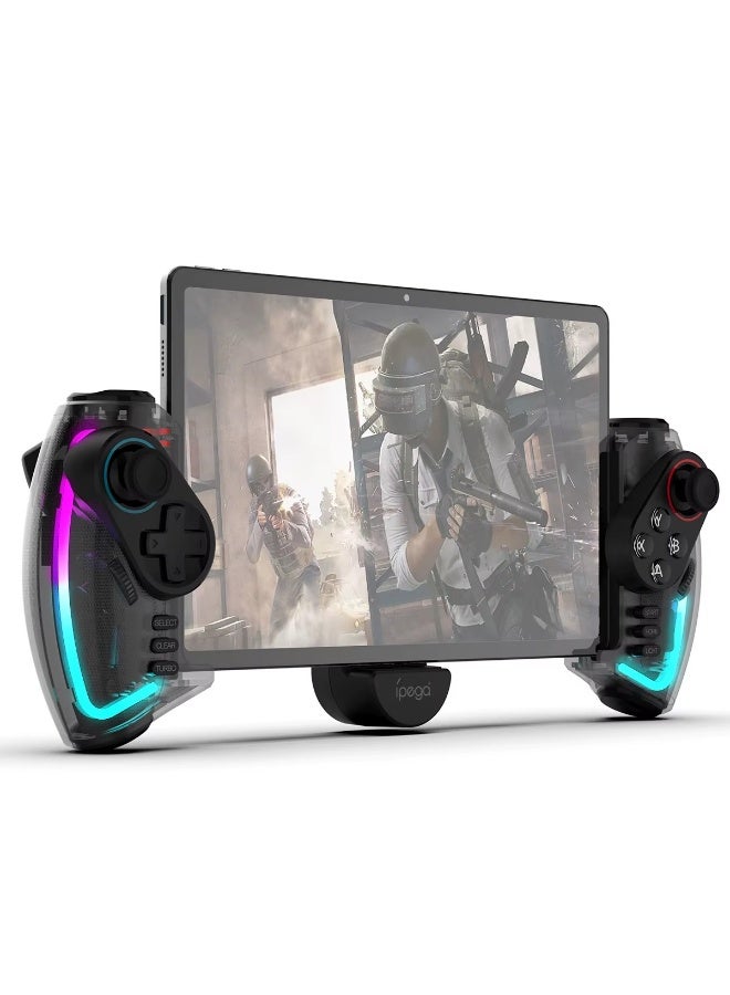 RGB Bluetooth Gamepad for Nintendo Switch, iPhone 15/14/13/12, Android, iOS, iPad, PC & PS3 – Wireless Stretchable Mechanical Controller with Linear Motor Vibration, Turbo, Auto-Fire, Wake Function, 6-Axis Gyroscope & 600mAh Battery