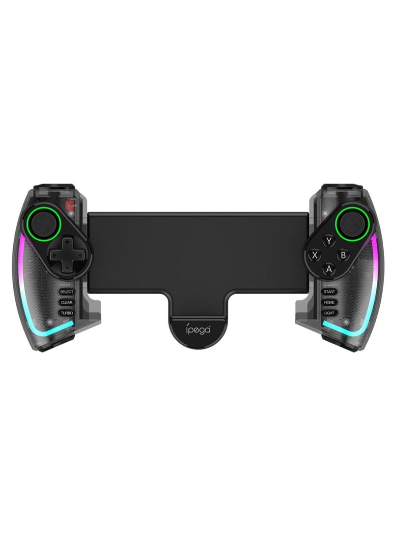 Ipega RGB Bluetooth Gamepad for Nintendo Switch, iPhone 15/14/13/12, Android, iOS, iPad, PC & PS3 – Wireless Stretchable Mechanical Controller with Linear Motor Vibration, Turbo, Auto-Fire, Wake Function, 6-Axis Gyroscope & 600mAh Battery  - Image 3