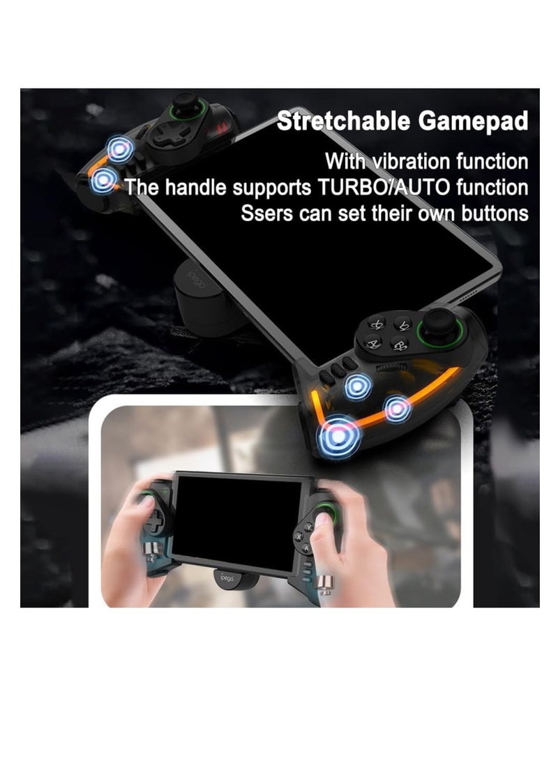 RGB Bluetooth Gamepad for Nintendo Switch, iPhone 15/14/13/12, Android, iOS, iPad, PC & PS3 – Wireless Stretchable Mechanical Controller with Linear Motor Vibration, Turbo, Auto-Fire, Wake Function, 6-Axis Gyroscope & 600mAh Battery