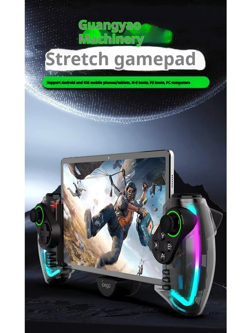 RGB Bluetooth Gamepad for Nintendo Switch, iPhone 15/14/13/12, Android, iOS, iPad, PC & PS3 – Wireless Stretchable Mechanical Controller with Linear Motor Vibration, Turbo, Auto-Fire, Wake Function, 6-Axis Gyroscope & 600mAh Battery