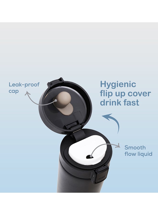 HYDROBREW زجاجة ماء معزولة مزدوجة الجدار 500 مل - أسود - Image 3