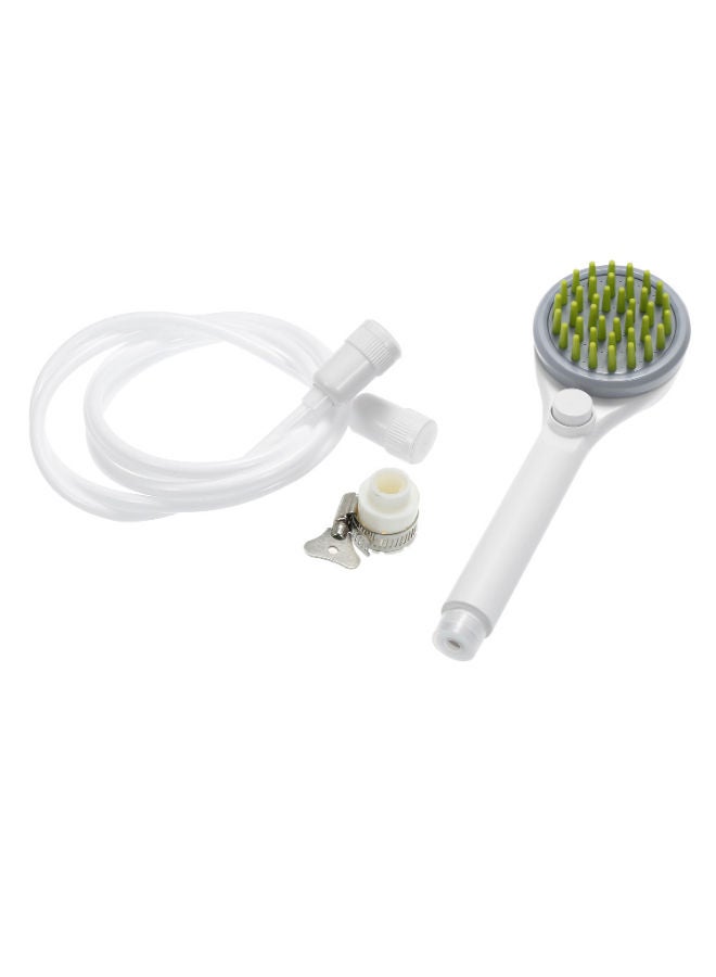 NIBEMINENT Handheld Pet Shower Sprayer With Hose Grey/Green/White - Image 2