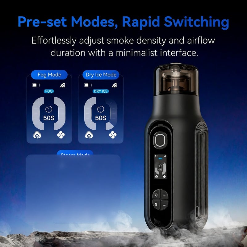 TELESIN Portable Fog Machine 3 Modes Built-in Battery with Detachable Remote Control Storage Bag for Portrait Wedding Product Photography Video Festival Atmosphere - Image 5