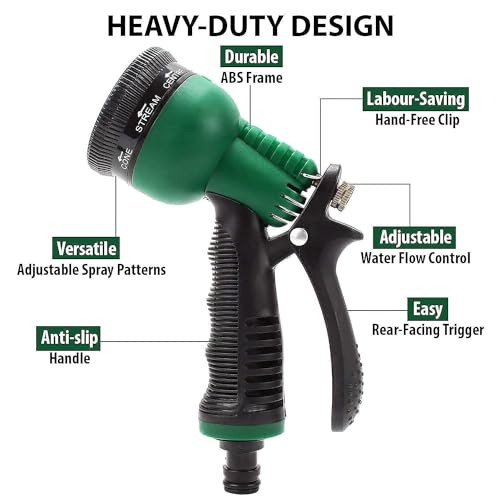 WELLUCK 7in1 Bike Washing Spray Gun Machine, Water Pressure Gun for Car Wash, Water Gun - High Pressure Water Spray Gun for Car & Bike Cleaning, Jet Spray for Car Wash (Multicoloured, 7in1 Nozzle) - Image 4