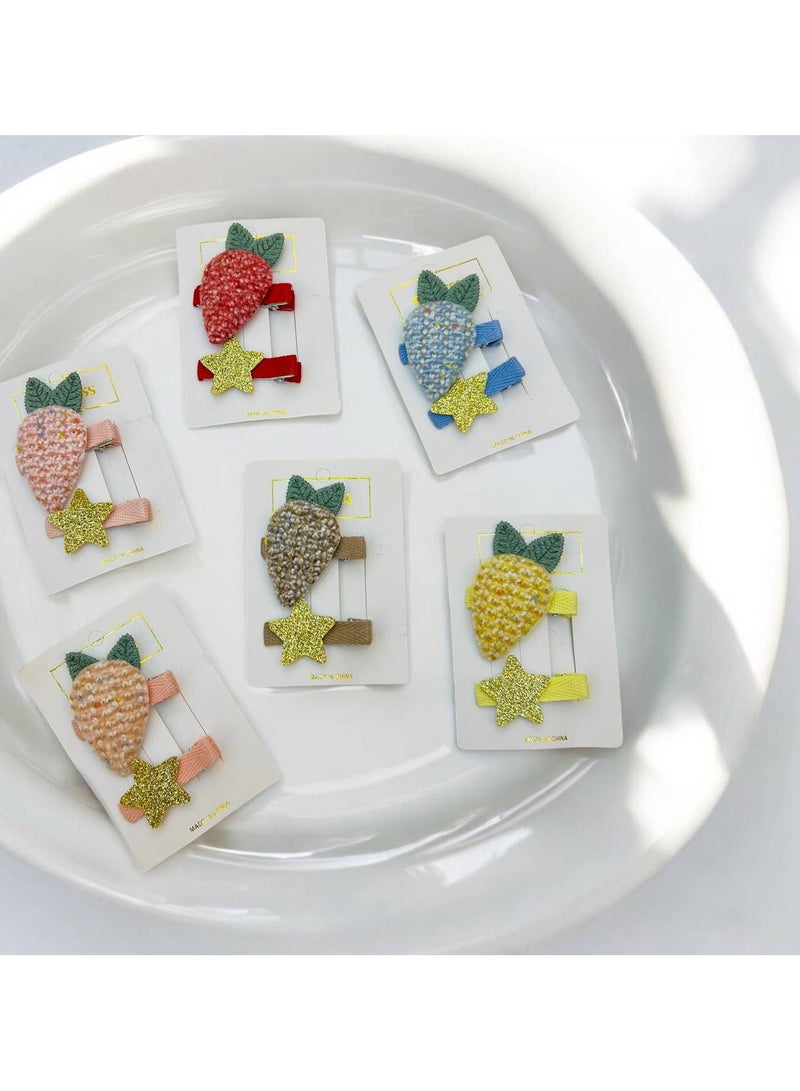 Star and strawberry clip 2 on the card “multiple colors”