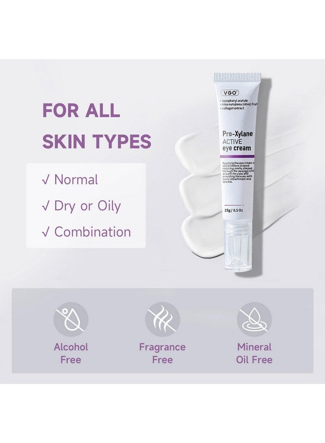 VGO VGO 2% Pro-Xylane Eye Cream, Eye Repair Cream for Dark Circles & Puffiness Anti-Aging Under Eye Cream with Pro Xylane + 6D Hyaluronic Acid to Firm Skin, Reduce Wrinkles, Fine Lines, 15g/0.5 Oz  - Image 5