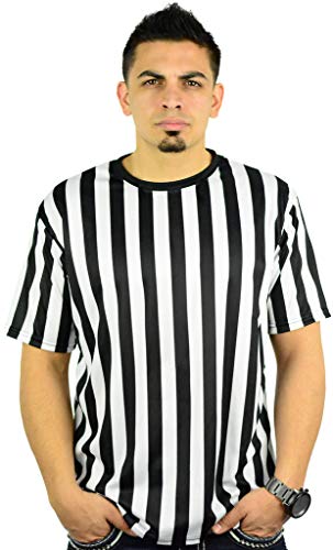 Mato & Hash Mens Referee Shirts Comfortable, Lightweight Ref Shirt for Officials, Bars, Medium,Black/White,Medium - Image 2