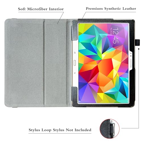 Bige Samsung Tab S 10.5 T800 Case,Bige PU Leather Folio 2-Folding Stand Cover for 10.5" Samsung Galaxy Tab S 10.5 Sm-t800 Sm-t801 Sm-t805 t807 Tablet,Black - Image 5