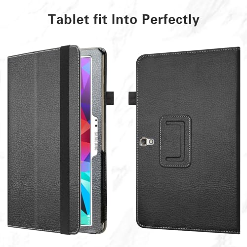 Bige Samsung Tab S 10.5 T800 Case,Bige PU Leather Folio 2-Folding Stand Cover for 10.5" Samsung Galaxy Tab S 10.5 Sm-t800 Sm-t801 Sm-t805 t807 Tablet,Black - Image 4
