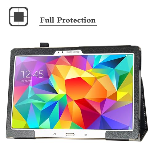Bige Samsung Tab S 10.5 T800 Case,Bige PU Leather Folio 2-Folding Stand Cover for 10.5" Samsung Galaxy Tab S 10.5 Sm-t800 Sm-t801 Sm-t805 t807 Tablet,Black - Image 2