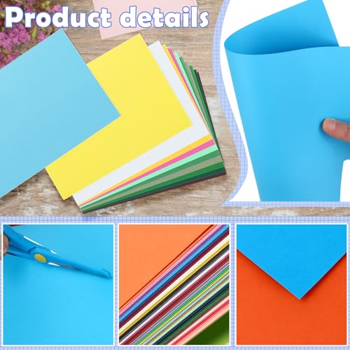 Fswcck 60 Pack Card Stock Assorted Colors 8.5 X 11,Cardstock Colored, Thick Construction Colorful Paper A4 Size for Diy Art, Scrapbook, Crafting,School Supplies (60 Sheets Multicolored) - Image 5