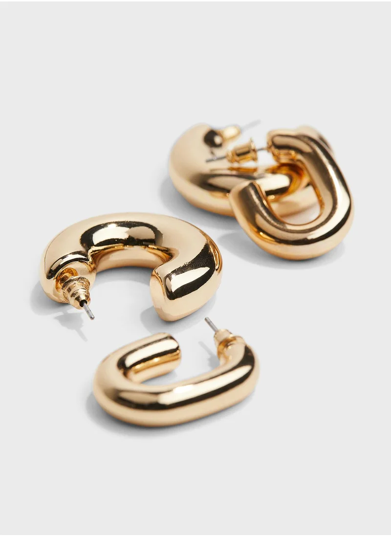 H&M 2 Pairs Hoop Earrings