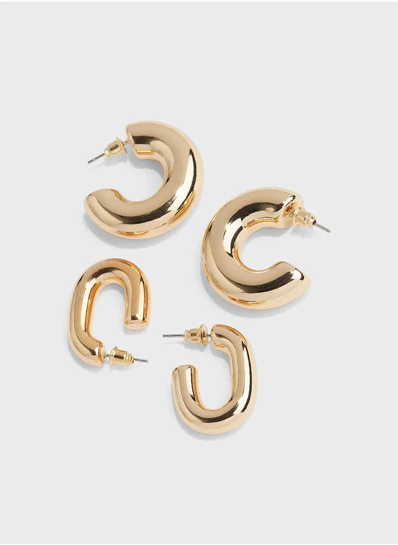 H&M 2 Pairs Hoop Earrings