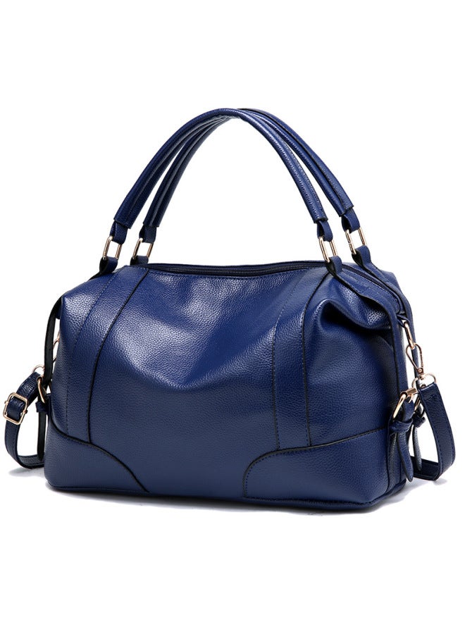 Women's Bag 2020 Women's Bag Portable Shoulder Women's Atmospheric Mother Bag Shoulder Messenger Bag Direct-Color:Dark Blue  - Image 5