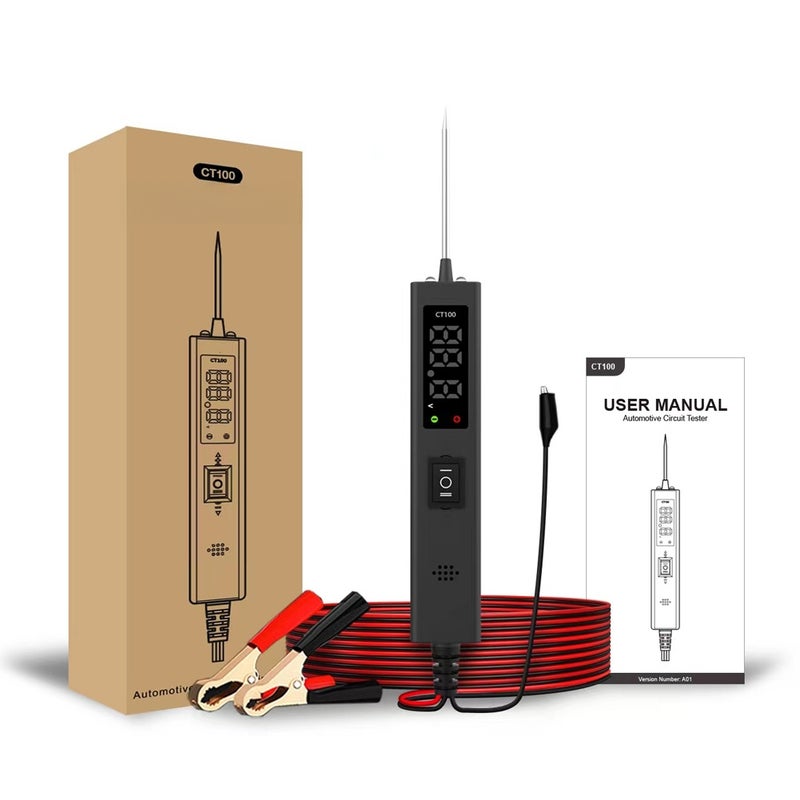 Digital Display Car Circuit Tester 0-80V Automotive Power Circuit Diagnosis Multifunctional Voltmeter Component Activation Continuity Test Ground Detection Short Circuit Test Machine - Image 5