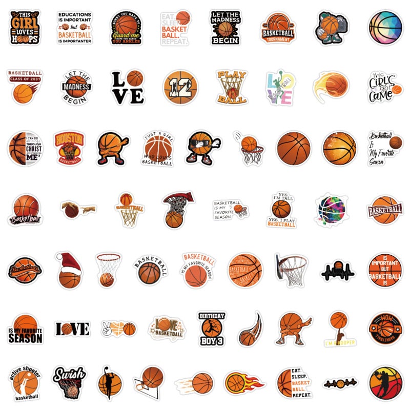 DIDODO 120PCS Basketball Stickers for Teens Adults, Cool Basketball Stickers for Scrapbook Water Bottles, Sports Decals for Laptop Team Club Classroom Party Supplies - Image 4