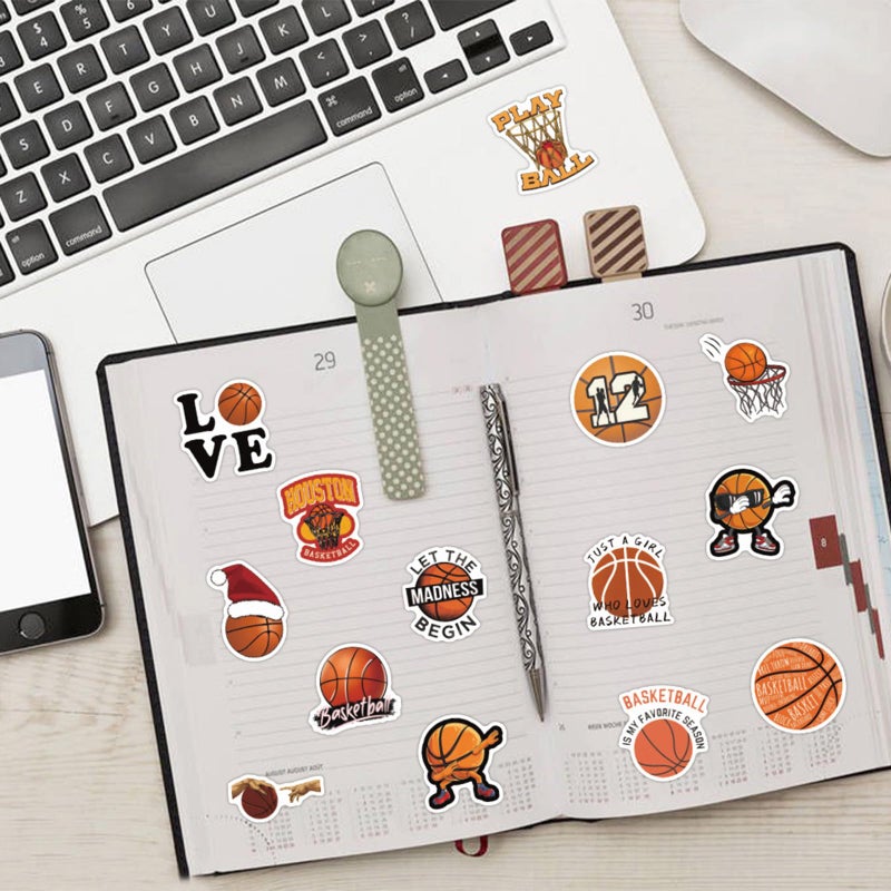 DIDODO 120PCS Basketball Stickers for Teens Adults, Cool Basketball Stickers for Scrapbook Water Bottles, Sports Decals for Laptop Team Club Classroom Party Supplies - Image 5