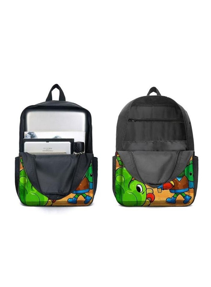 Cartoon three-piece schoolbag with zipper - 454  - Image 4