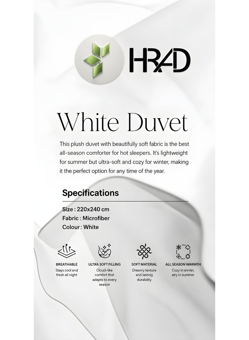 لحاف HRAD Marshmallow الفاخر | مقاس كينغ 220×240 سم | حشوة CloudLoft الفندقية بكثافة 400 جم/م² | غطاء خارجي مصقول بملمس ناعم كالمخمل | لحاف فخم بمستوى فنادق 5 نجوم | تغليف عالي الجودة | صُنع في الإمارات العربية المتحدة - Image 4