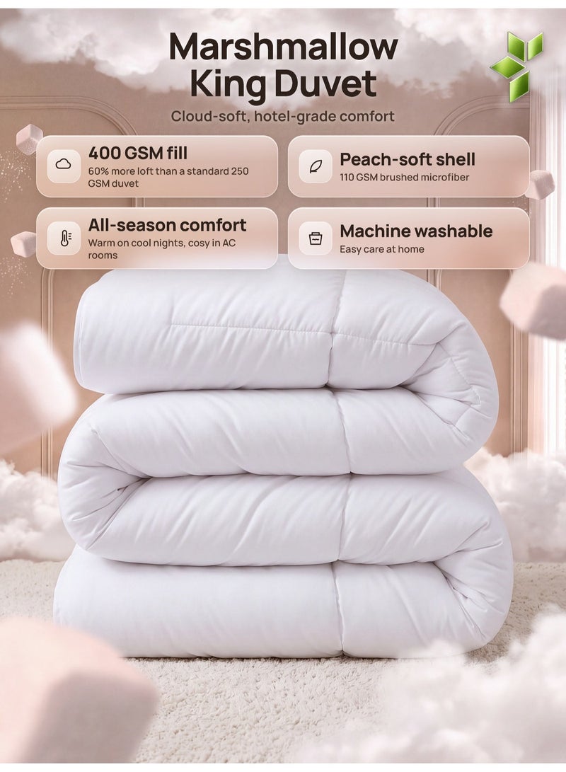 لحاف HRAD Marshmallow الفاخر | مقاس كينغ 220×240 سم | حشوة CloudLoft الفندقية بكثافة 400 جم/م² | غطاء خارجي مصقول بملمس ناعم كالمخمل | لحاف فخم بمستوى فنادق 5 نجوم | تغليف عالي الجودة | صُنع في الإمارات العربية المتحدة - Image 4