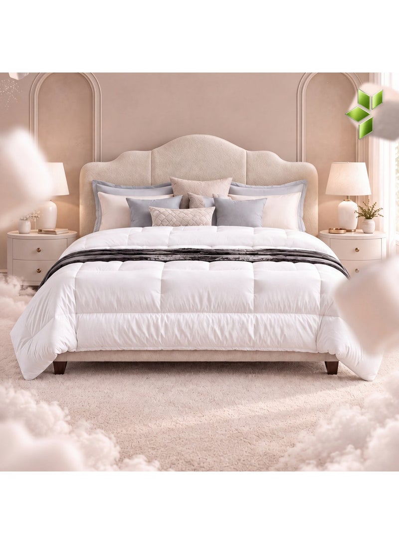 لحاف HRAD Marshmallow الفاخر | مقاس كينغ 220×240 سم | حشوة CloudLoft الفندقية بكثافة 400 جم/م² | غطاء خارجي مصقول بملمس ناعم كالمخمل | لحاف فخم بمستوى فنادق 5 نجوم | تغليف عالي الجودة | صُنع في الإمارات العربية المتحدة - Image 1