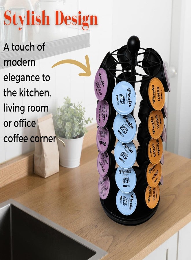 Maypes Coffee Capsule Holder - Pod Holder Compatible with K-Cup Pods - Durable and Elegant Pods Carousel for Kitchen Counters and Coffee Cart - Coffee Pod Holder for 35 Pods - 14.5 x 6.75-inch - Image 4