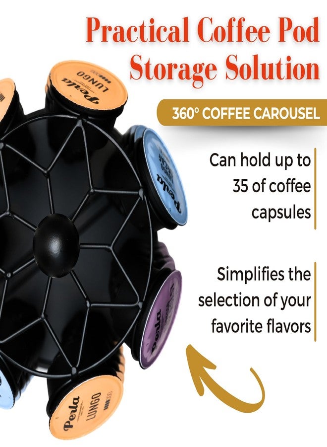 Maypes Coffee Capsule Holder - Pod Holder Compatible with K-Cup Pods - Durable and Elegant Pods Carousel for Kitchen Counters and Coffee Cart - Coffee Pod Holder for 35 Pods - 14.5 x 6.75-inch - Image 3