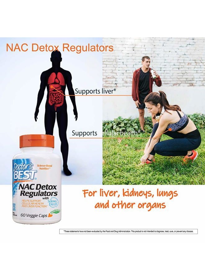 Doctor's BEST Doctors Best NAC Detox Regulators, Supports Cellular Health & Liver Function, Non-GMO, Gluten Free, Soy Free, Vegetarian 60 Veggie Caps  - Image 3