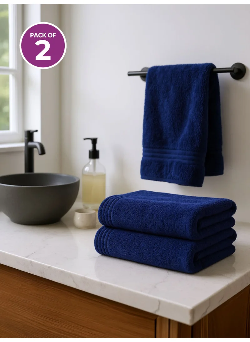 Donetella Hand Towel (2 Pack , 50 X 90 cm) - Microfiber 330 GSM - Ultra Soft & Highly Absorbent Quick Dry , Lightweight Solid Hand Towel for Bathroom, Gym, Spa & Travel.