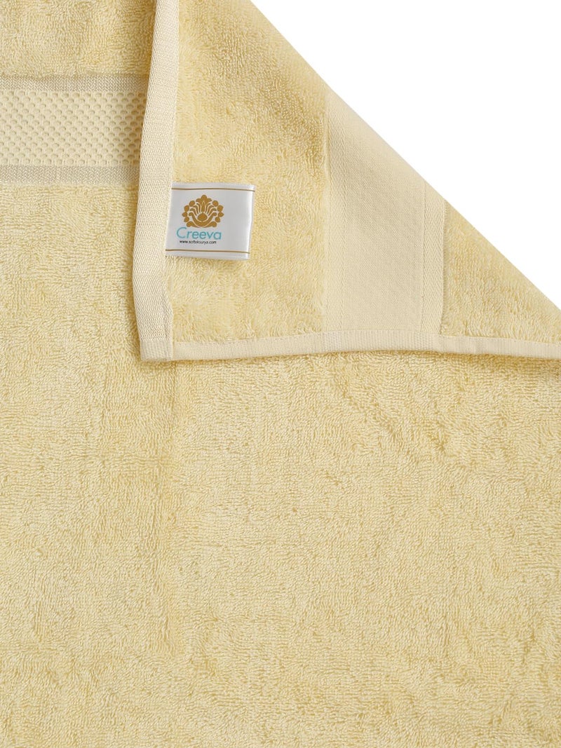 CREEVA Lemon Mist Beach Towel – Light Yellow Freshness, 105 x 180 cm - Image 3