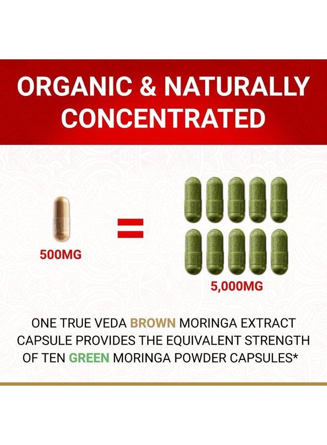 True Veda Organic Moringa Capsules Organic - Moringa Oleifera Capsules | Natural Herbal Supplement from Moringa Leaves | Certified USDA Organic | Vegan | Moringa Leaf Capsules Superplant | 60 Moringa Pills  - Image 3