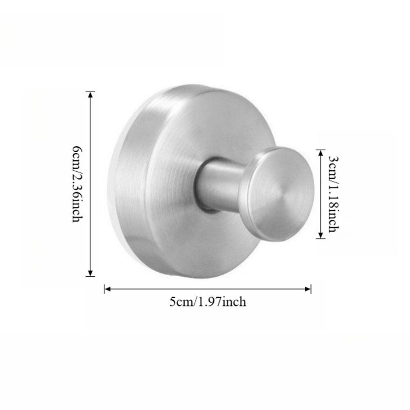 2PCS Natural Color Stainless Steel No Drill Bathroom Hooks Heavy Duty Wall Shower Towel Hooks - Image 3