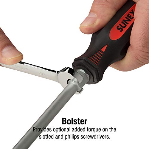 SUNEX TOOLS 1120SS Combination Screwdriver Set, 20Piece, Cabinet, Slotted, Philips, Torx, Flaking & Abrasion Resistant, Enhanced Durability, Comfortable Handle, Quick Reference, Bolster, Storage Tray - Image 2