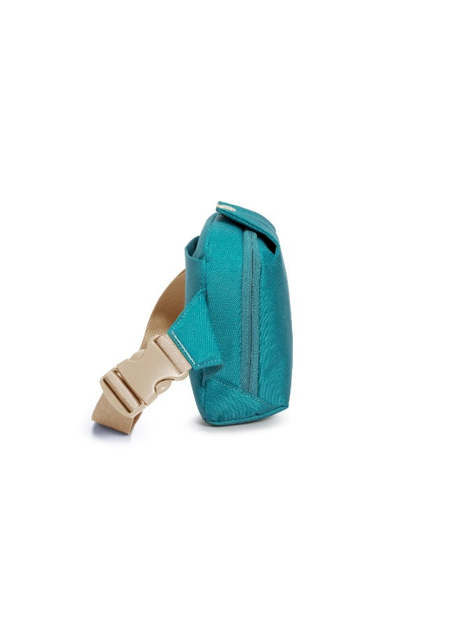 porodo TRAVO Waist Bag with Spacious Storage Design, Waterproof fabric, Adjustable shoulder strap, Multiple internal pockets, Back zipper pocket, Anti-theft design - Ocean Blue - Image 4