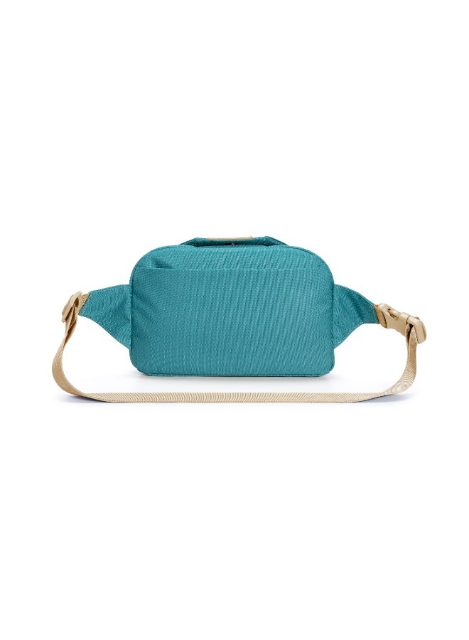 porodo TRAVO Waist Bag with Spacious Storage Design, Waterproof fabric, Adjustable shoulder strap, Multiple internal pockets, Back zipper pocket, Anti-theft design - Ocean Blue - Image 3