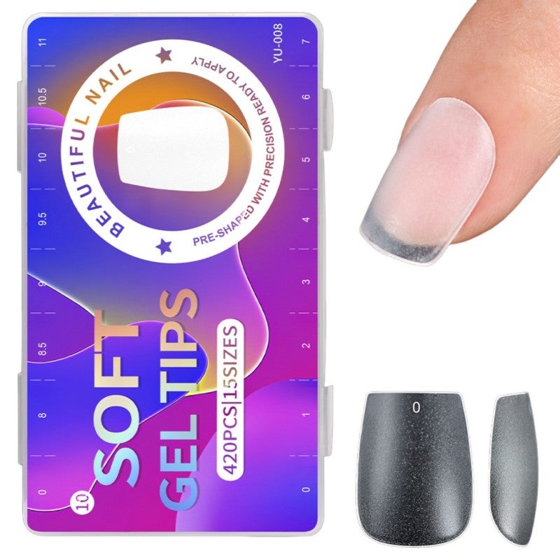 Ultra short matte nail plate, ultra-thin and scratch free nail plate Transparent - Image 5