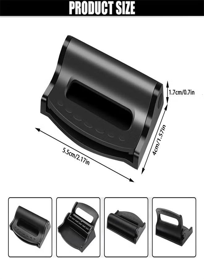 4Pcs Seat Belt Clip Adjuster, Universal Car Seatbelt Adjuster, Car Seat Belt Clip, Seat Belt Locking Clip for Comfort, Seat Belt Stopper(Black, Blue) - Image 2