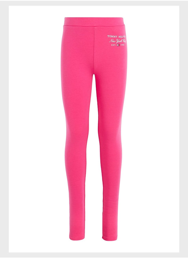 TOMMY HILFIGER - Youth Logo Essential Leggings - Image 1