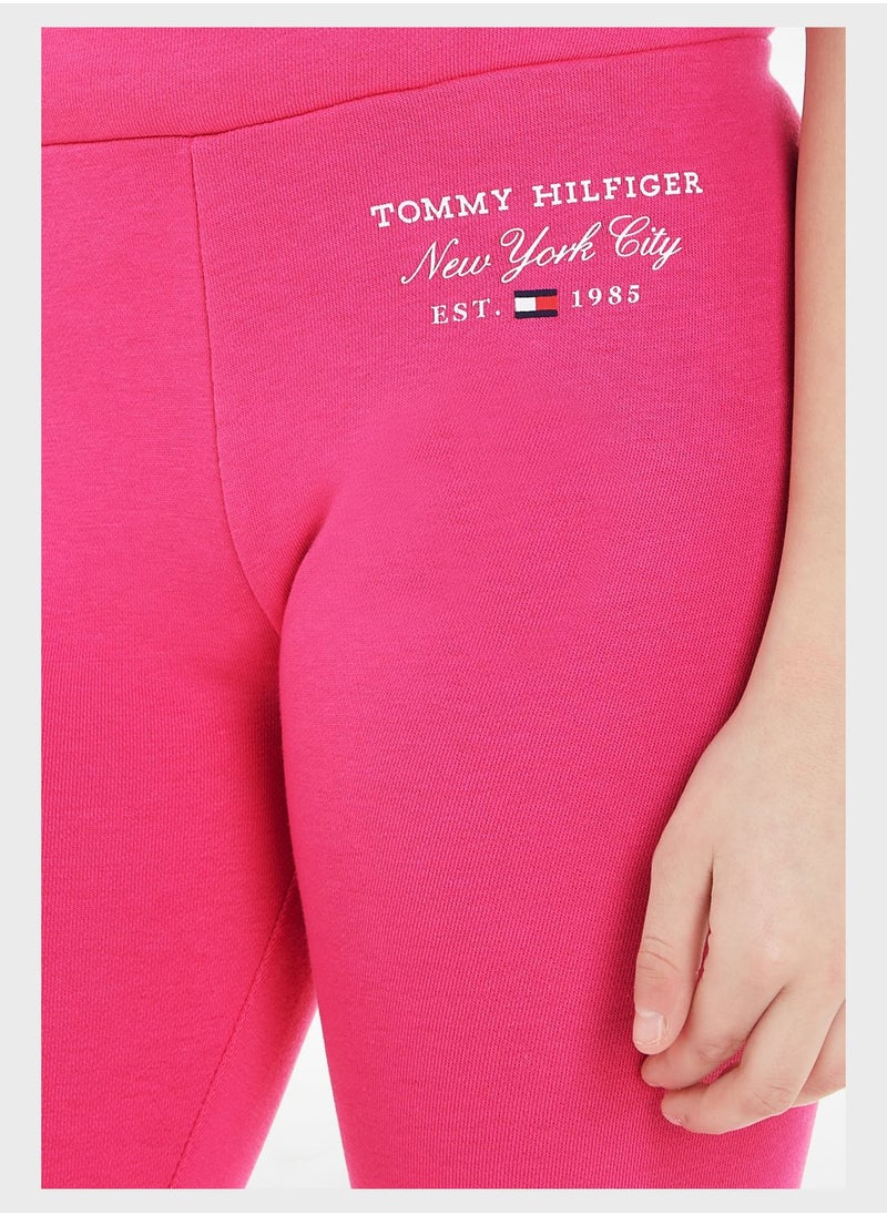 TOMMY HILFIGER - Youth Logo Essential Leggings - Image 1