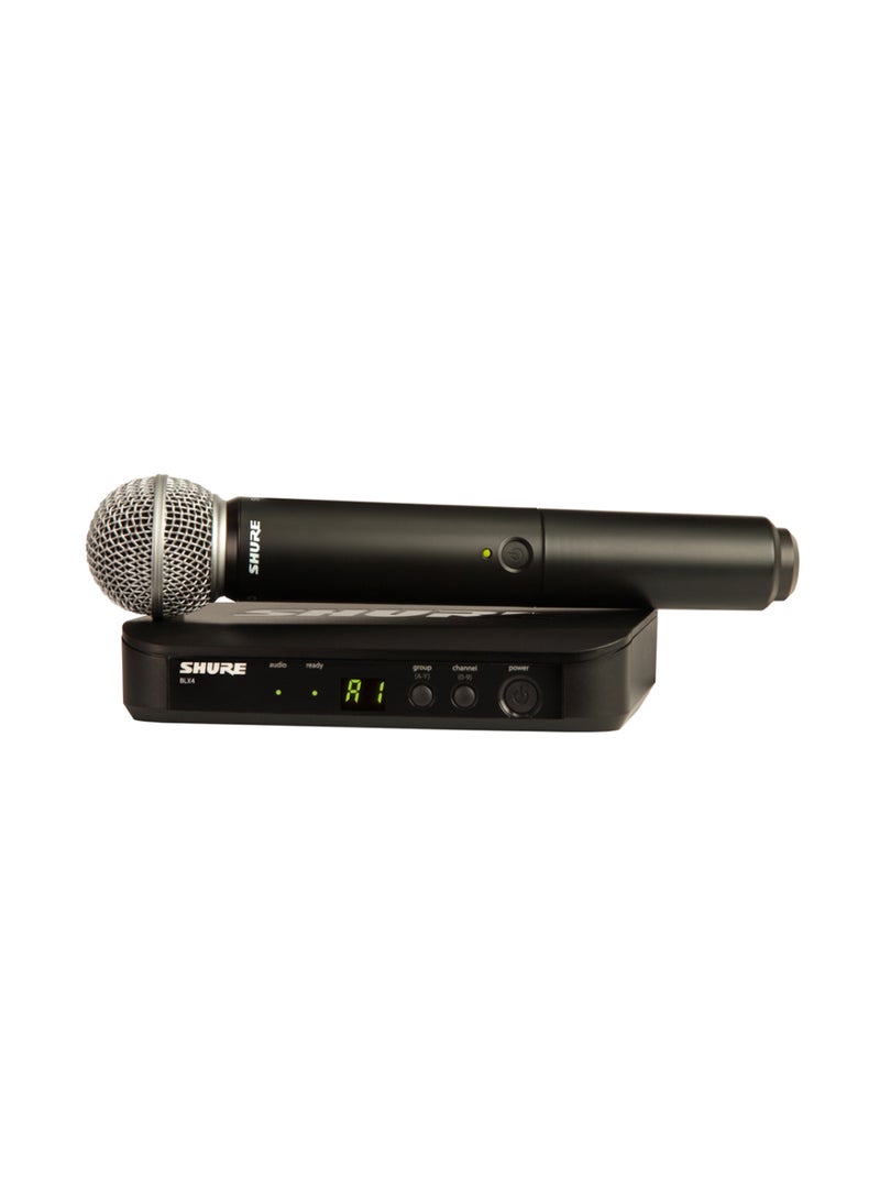 Shure BLX24/SM58, Wireless Vocal System with SM58 Microphone, Versatile, Cardioid, Perfect for Speech Application, Live Performance & Singing, Black 2724644173323 Black