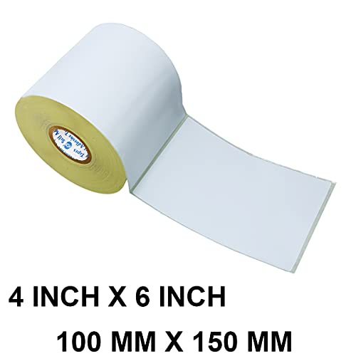 VCR 4 x 6 Direct Thermal Label Sticker - 4 x 6 inches - 100mm x 150mm - 400 Labels Per Roll - Pack of 1 Roll - White Self Adhesive Sticker for Printing Ecommerce Shipping Labels 1 inch core - Image 2
