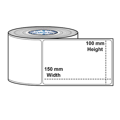 VCR 4 x 6 Direct Thermal Label Sticker - 4 x 6 inches - 100mm x 150mm - 400 Labels Per Roll - Pack of 1 Roll - White Self Adhesive Sticker for Printing Ecommerce Shipping Labels 1 inch core - Image 4
