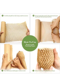 Taimi Honeycomb Packing Paper Packing Paper Substitute Alternative for Bubble Cushioning Wrap for Moving Shipping Packaging, Recyclable Moving Supplies Bubble Packing Wrap Protective Roll 50X100m  - Image 5