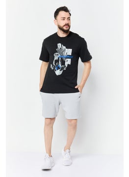 Reebok Men Sportswear Fit Short Sleeve Outdoor T Shirt, Black  - Image 4