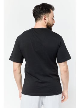 Reebok Men Sportswear Fit Short Sleeve Outdoor T Shirt, Black  - Image 3