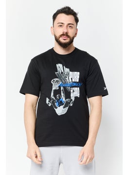 Reebok Men Sportswear Fit Short Sleeve Outdoor T Shirt, Black  - Image 1