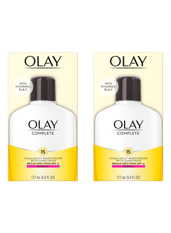 Olay مرطب الوجه من لوشن كومبليت لوشن مرطب يومي للوجه بعوامل حماية 15 للبشرة العادية وترطيب خالي من الزيوت غير دهنية 6 أونصة سائلة (عبوة من 2) - Image 2