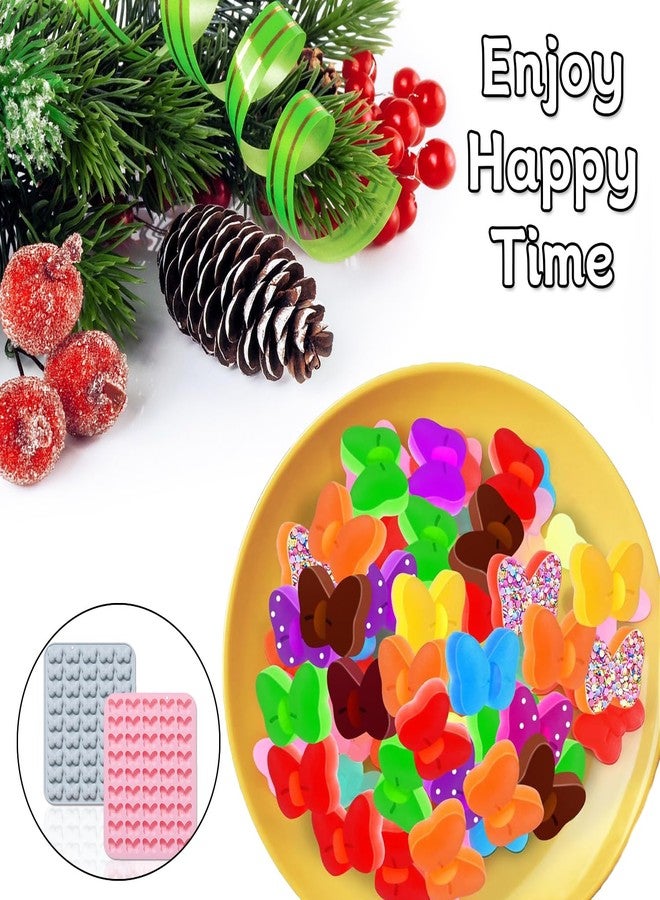 MaehSab 2 Pack Bow Molds Silicone, MaehSab 45 Cavity Non-Stick Cartoon Butterfly Tie Gummy Molds for Chocolate, Candy, Jelly, Ice Cube, DIY Baking, Handmade Soap, Cupcake Topper - Image 5